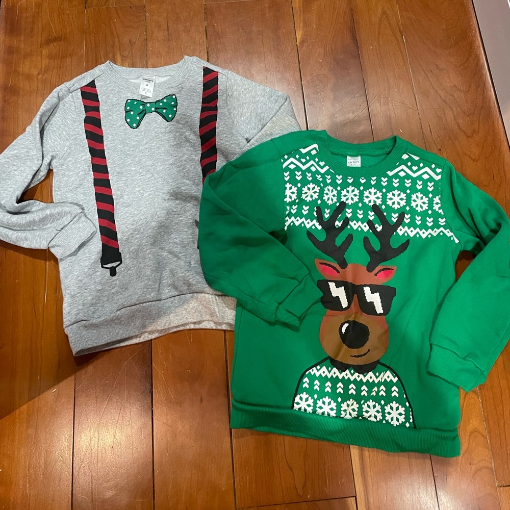 Bundle of Carters Holiday sweatshirts